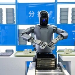 В Китае человекоподобные роботы впервые работают в команде на автозаводе В Китае человекоподобные роботы впервые работают в команде на автозаводе